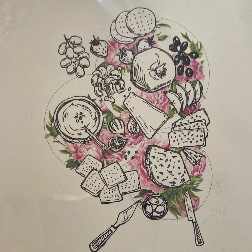 Hester & Cook “Peony” Elegant Pink and Green Floral Serving Papers Pkg of 12 NWT